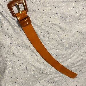 Tan Brown Leather Belt with leather buckle